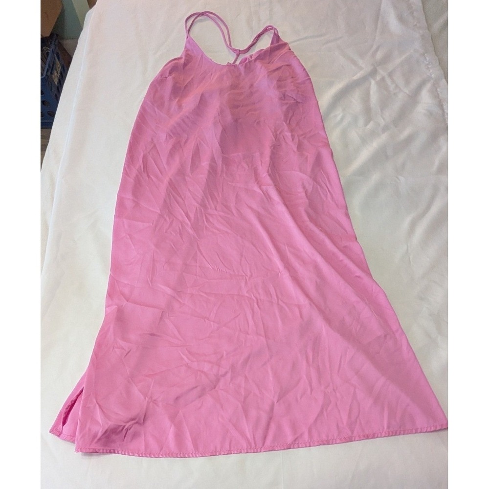 Auden Chemise Nightgown‎ Women XL Pink Good Satin Sleepwear Slip Dress